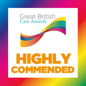 Highly Commended logo from the Great British Care Awards